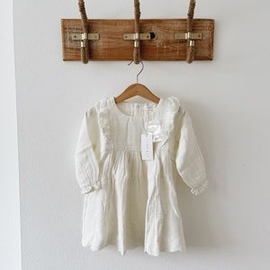 Jamie Kay Organic Cotton Muslin Lily Dress Natural 2 yr new